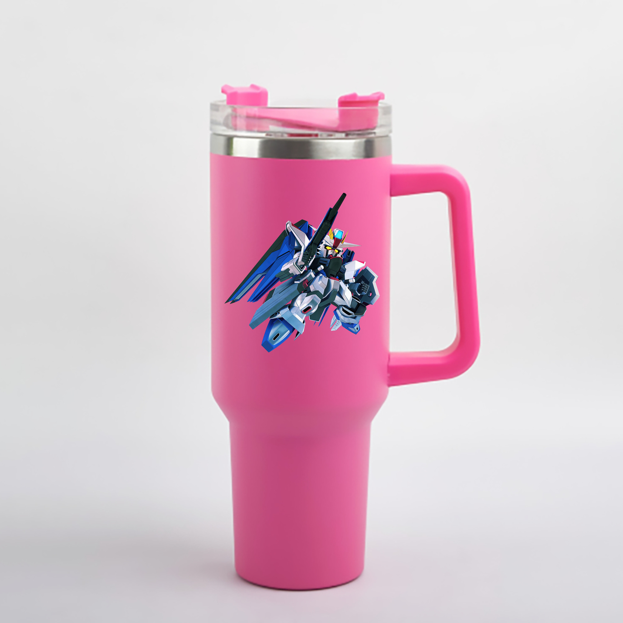 （画像用） 機動戦士ガンダム Mobile Suit Gundam 1200mL車用タンブラー - クリスタルステッカー（プラスチックストロー付き）